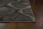 3' X 5' Charcoal And Light Gray Ogee Area Rug