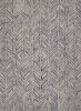 3' X 5' Blue And Beige Wool Chevron Hand Tufted Area Rug