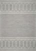 3' X 5' Gray And Ivory Wool Geometric Hand Tufted Area Rug
