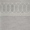 3' X 5' Gray And Ivory Wool Geometric Hand Tufted Area Rug
