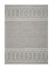 3' X 5' Gray And Ivory Wool Geometric Hand Tufted Area Rug