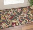 3' X 5' Taupe Red And Gray Floral Hand Tufted Area Rug