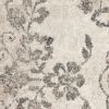 3' X 5' Gray And Tan Floral Distressed Area Rug