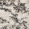 8' Ivory And Brown Floral Medallion Runner Rug