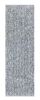 8' Slate Blue And Ivory Abstract Shag Hand Woven Runner Rug