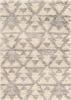 4' X 6' Ivory And Gray Geometric Distressed Area Rug