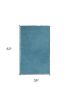 3' X 5' Blue Shag Hand Woven Area Rug