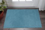 3' X 5' Blue Shag Hand Woven Area Rug