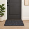 3' X 5' Black And White Shag Hand Woven Area Rug