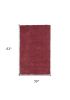3' X 5' Red Heather Plain Area Rug
