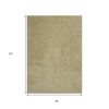 3' X 5' Yellow Shag Hand Woven Area Rug