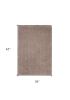 3' X 5' Beige Shag Hand Woven Area Rug