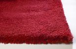 3' X 5' Red Shag Hand Woven Area Rug