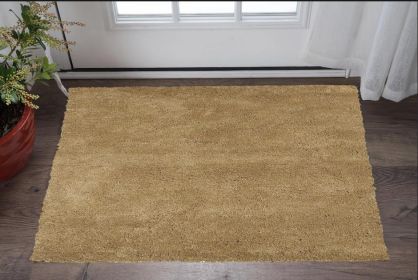3' X 5' Gold Hand Woven Area Rug