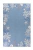 3' X 5' Blue Gray And White Fish and Coral Hand Hooked Area Rug