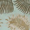 3' X 4' Aqua And Brown Wool Botanical Leaves Hand Tufted Area Rug
