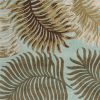 3' X 4' Aqua And Brown Wool Botanical Leaves Hand Tufted Area Rug