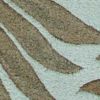 3' X 4' Aqua And Brown Wool Botanical Leaves Hand Tufted Area Rug