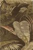 3' X 4' Brown And Beige Wool Botanical Leaves Hand Tufted Area Rug