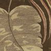 3' X 4' Brown And Beige Wool Botanical Leaves Hand Tufted Area Rug