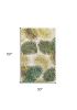 2' X 4' Natural Green And Brown Wool Botanical Leaves Hand Tufted Area Rug