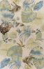3' X 4' Ivory And Blue Wool Botanical Leaves Hand Tufted Area Rug
