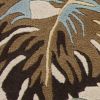 3' X 4' Ivory And Blue Wool Botanical Leaves Hand Tufted Area Rug
