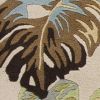 3' X 4' Ivory And Blue Wool Botanical Leaves Hand Tufted Area Rug