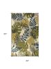 3' X 4' Ivory Green And Blue Wool Botanical Leaves Hand Tufted Area Rug