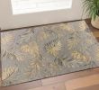 3' X 4' Gray And Taupe Wool Botanical Leaves Hand Tufted Area Rug