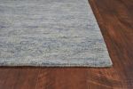 3' X 5' Blue And Beige Abstract Hand Tufted Area Rug
