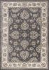 5' X 8' Gray And Ivory Floral Medallion Area Rug