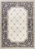 5' X 8' Ivory And Gray Floral Area Rug