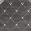 5' X 8' Gray And Ivory Floral Area Rug