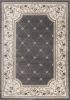5' X 8' Gray And Ivory Floral Area Rug