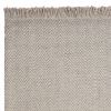 3' X 5' Beige And Gray Wool Chevron Hand Woven Area Rug