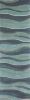 8' Blue Gray And Ivory Wool Hand Tufted Runner Rug