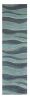 8' Blue Gray And Ivory Wool Hand Tufted Runner Rug