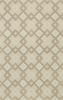 7' Ivory And Brown Wool Geometric Hand Tufted Runner Rug