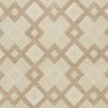 7' Ivory And Brown Wool Geometric Hand Tufted Runner Rug