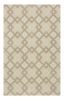 7' Ivory And Brown Wool Geometric Hand Tufted Runner Rug