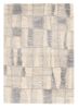 7' X 9' Ivory and Blue Area Rug