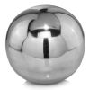 12" Silver Buffed Aluminum Decorative Orb Tabletop Sculpture