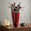18" Red Aluminum Pointy Table Vase