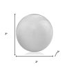 3" White Aluminum Decorative Orb Tabletop Sculpture