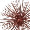 10" Red Iron Decorative Spiky Sphere Tabletop Sculpture