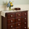 Set of Twelve Blue And Yellow Floral Ceramic Drawer Pull Knobs