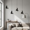 Set of Four Black Resin Climbing Man Hanging Dimensional Sculpture