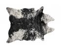 4' X 5' Black And White Faux Fur Animal Print Cowhide Washable Area Rug