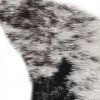 5' X 8' Black And White Faux Fur Animal Print Cowhide Washable Area Rug